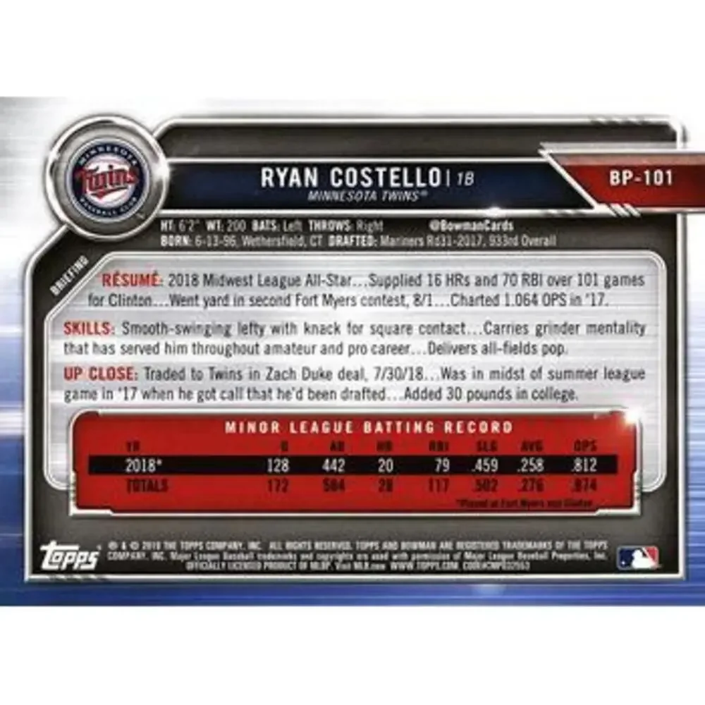 2019 Bowman Prospects Ryan Costello #BP-101 Minnesota Twins